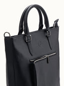 LİBERTE VEGAN DERİ CLUTCH DETAYLI  TOTE ÇANTA - Görsel 1