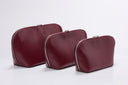 L'ENVOLEE  3-lü seyahat seti Bordo Vegan Deri Clutch & Makyaj Çantası - Görsel 4